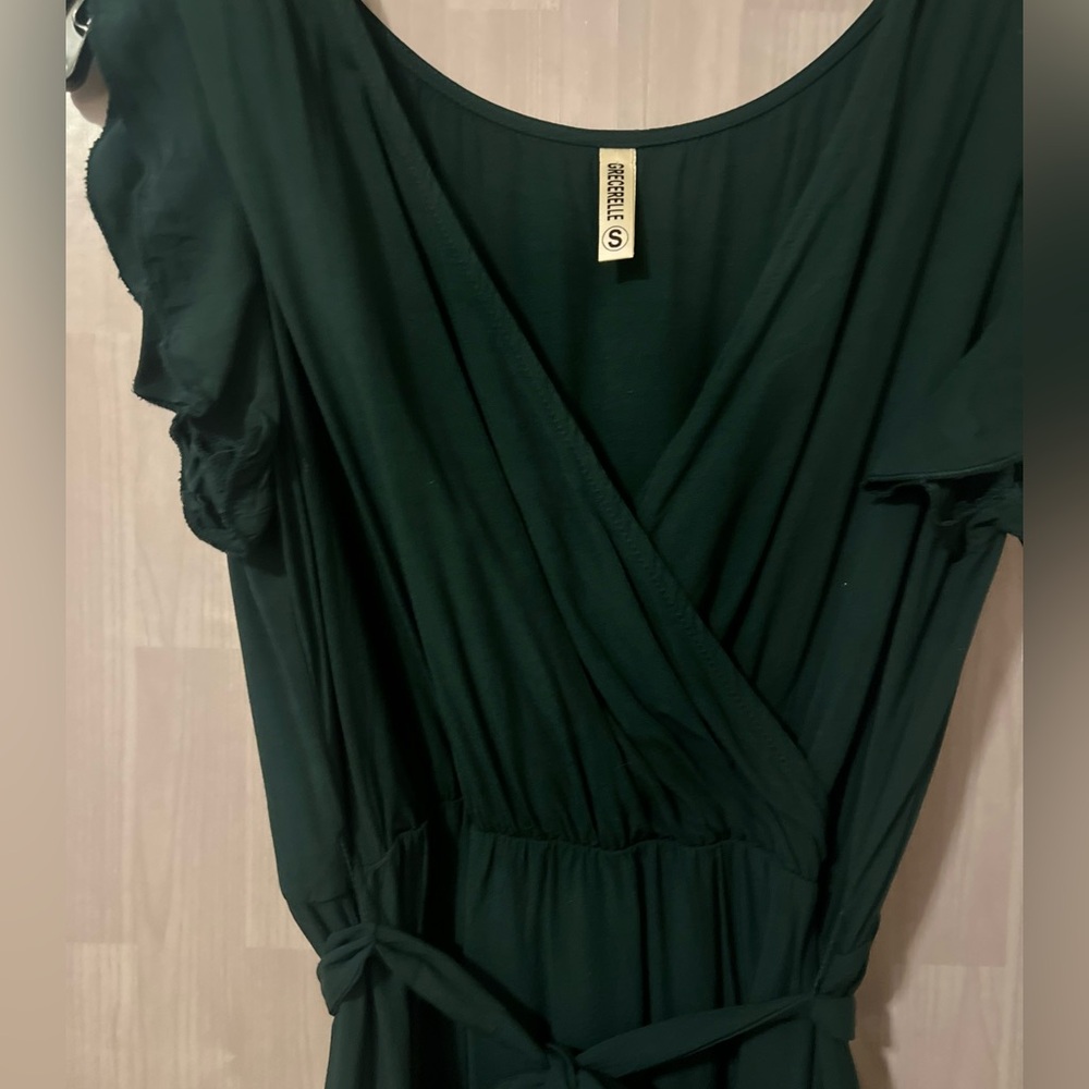Women's Elegant green dress - Picture 8 of 8